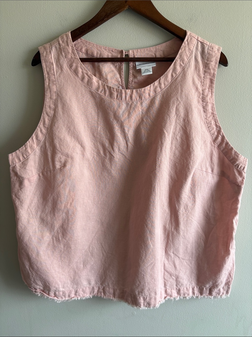 Madewell Blush Pink Linen-Blend Sleeveless Tank
